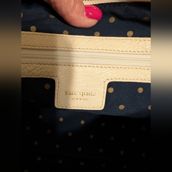 Kate Spade® NY Barrel Bag Added Tinsel & Silver Spade Charms With Key Ring - Picture 14 of 16